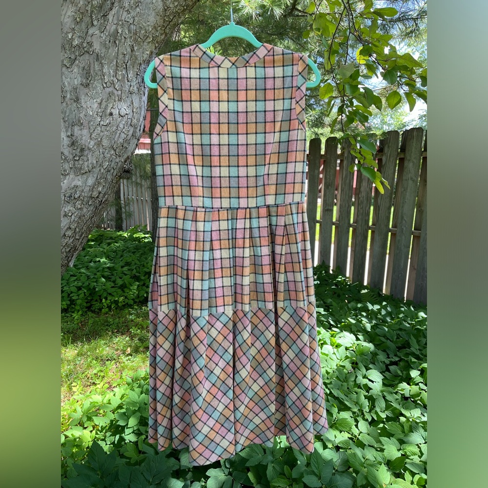 Caron Callahan Multicolor Plaid Midi Dress - Picture 3 of 3